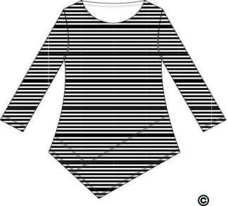 Lulu-B Lin.Cot Stripe Asym. Top