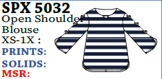 Open Shoulder Blouse (UPF 50)
