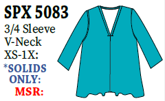 Lulu-B 3/4 Slv V-Neck Top