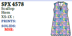 Lulu-B Scallop V-Neck & Hem Dress