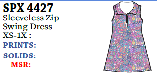 Lulu-B Slv.Less Zip Swing Dress