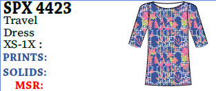 Lulu-B 3/4 Slv Travel Dress (UPF 50)