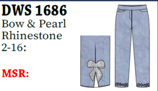 Lulu-B Denim Bow and Pearl R.Stones