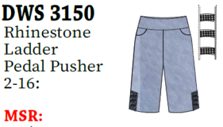 Lulu-B Denim R.STN Ladder Pedal Pusher