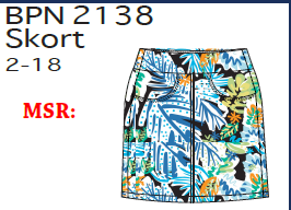 Lulu-B Printed Skort