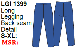 Lulu-B Long Classic Legging w/ Back Seam