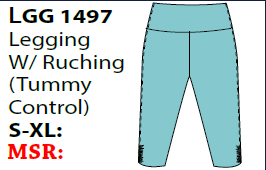 Lulu-B Island Leggin W/Ruching (T.CNTR)
