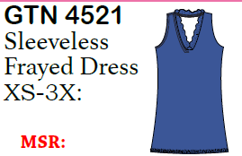 Lulu-B Gauze Slv/Less Frayed Dress