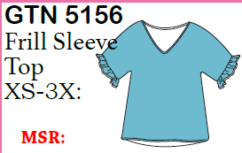 Lulu-B Gauze Frill Slv Top