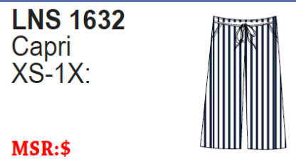 Lulu-B Linen (Micro Stripe) Capri