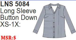 Lulu-B Linen (Micro Stripe) L.Slv Button Down Shirt