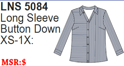 Lulu-B Linen (Micro Stripe) L.Slv Button Down Shirt