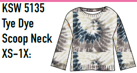 Lulu-B Tie Dye Scoop Neck Sweater
