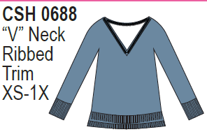 Lulu-B FX Cashmere V-Neck Rib'd Trim