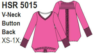 Lulu-B V-Neck Button BK