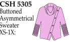 Lulu-B Buttoned Asymmetrical Sweater