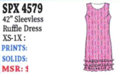 Lulu-B 42" Slv.Less Ruffle Dress