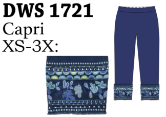 Lulu-B Embroidered Mosaic Capri