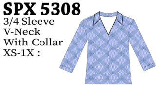 Lulu-B 3/4 Slv V-Neck W/Collar