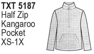 Lulu-B Half Zip Kangaroo Pkt