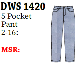 Lulu-B Denim 5 Pkt Pant