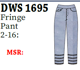 Lulu-B Denim Fringe Pant