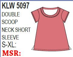 Lulu-B Double Scoop Neck S.Slv