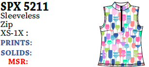 Lulu-B Slv/Less Zip Top