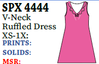 Lulu-B V-Neck Ruffle Dress (UPF 50)