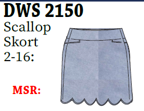 Lulu-B Denim Scallop Skort