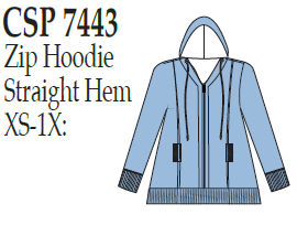 Lulu-B Zip Hoodie (Straight Hem)