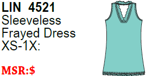 Lulu-B Linen Slv/Less Frayed Dress