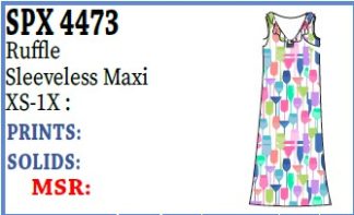 Lulu-B Maxi Ruffle Slv/Less Dress (UPF 50)