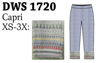 Lulu-B Embroidered Stripe Capri