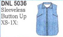 Lulu-B Slv-Less Button Up Top