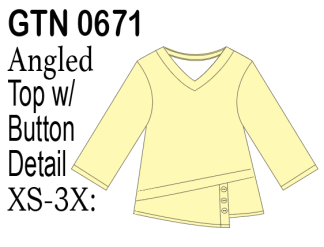 Lulu-B Angled Top w/Button Detail
