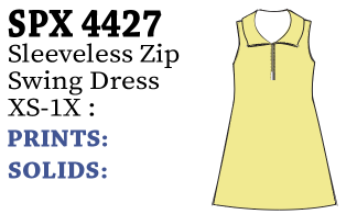 Lulu-B Slv.Less Zip Swing Dress