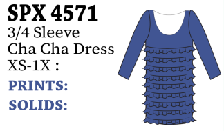 Lulu-B 3/4 Slv Cha Cha Dress
